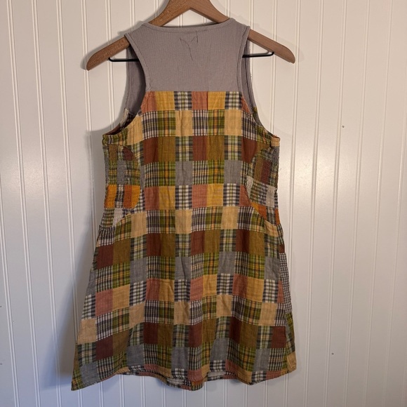 Lucca Cottagecore Patchwork Sleeveless Dress With Pockets 100% Cotton Size M - Picture 6 of 10